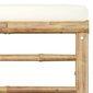 vidaXL Puutarhajakkara kermanvalkoinen tyyny bambu hinta ja tiedot | Puutarhatuolit | hobbyhall.fi