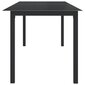 vidaXL Puutarhapöytä musta 190x90x74 cm alumiini ja lasi hinta ja tiedot | Puutarhapöydät | hobbyhall.fi