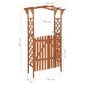 vidaXL Pergola portilla 116x40x204 cm täysi kuusi hinta ja tiedot | Puutarhakoristeet | hobbyhall.fi