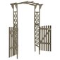 vidaXL Pergola portilla 116x40x204 cm harmaa täysi kuusi hinta ja tiedot | Puutarhakoristeet | hobbyhall.fi