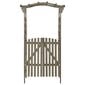 vidaXL Pergola portilla 116x40x204 cm harmaa täysi kuusi hinta ja tiedot | Puutarhakoristeet | hobbyhall.fi