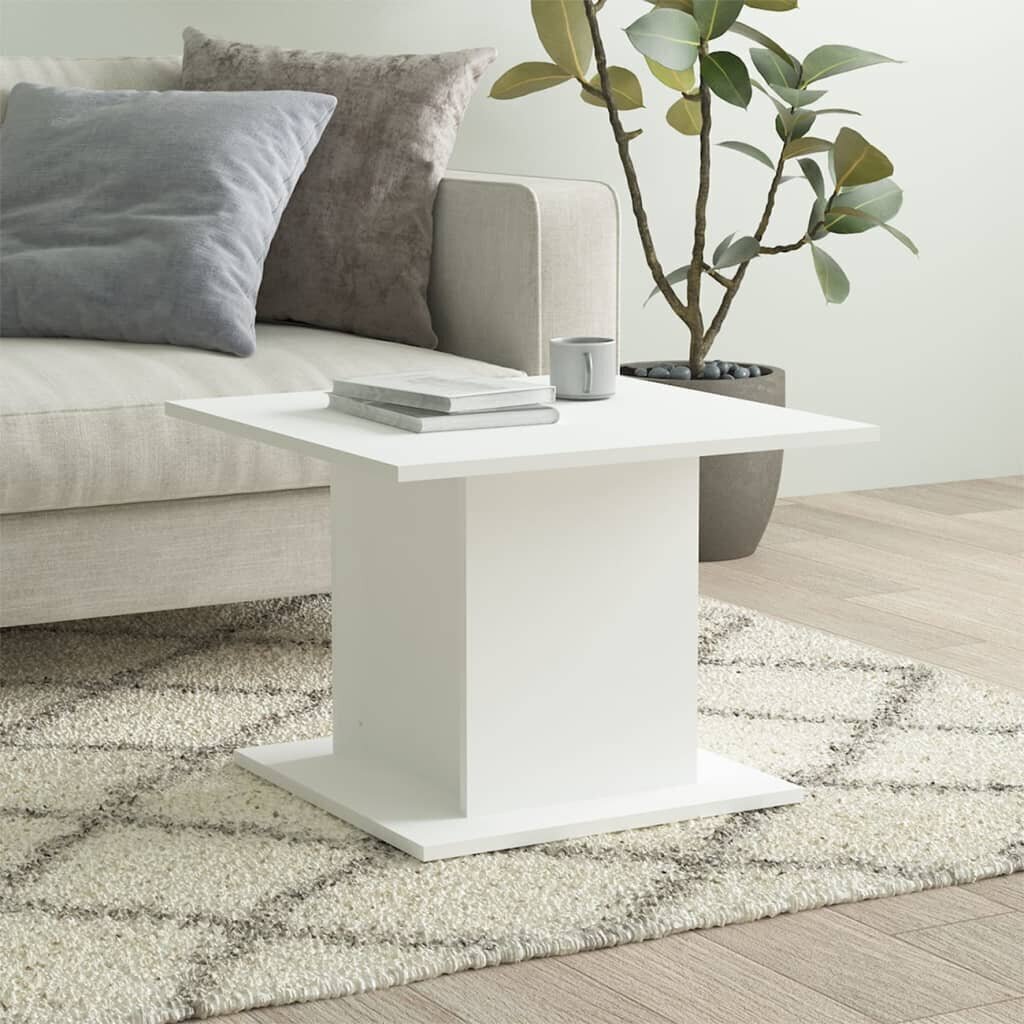 vidaXL Sohvapöytä valkoinen 55,5x55,5x40 cm lastulevy hinta ja tiedot | Sohvapöydät | hobbyhall.fi