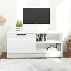 vidaXL TV-taso korkeakiilto valkoinen 80x35x36,5 cm tekninen puu hinta ja tiedot | TV-tasot | hobbyhall.fi