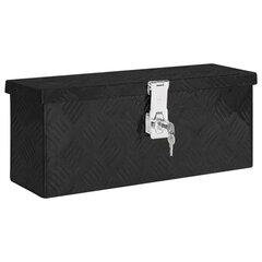 vidaXL Säilytyslaatikko musta 50x15x20,5 cm alumiini hinta ja tiedot | Työkalupakit ja muu työkalujen säilytys | hobbyhall.fi