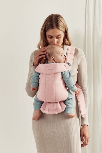 Nešioklė Babybjörn Mini 3D Jersey, light pink hinta ja tiedot | Kantoreput | hobbyhall.fi