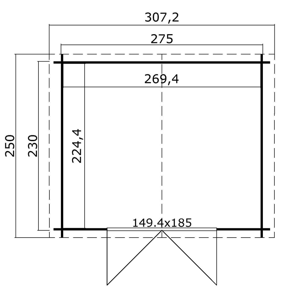 Vierasmaja Norah230 6,1 m² hinta ja tiedot | Piharakennukset | hobbyhall.fi