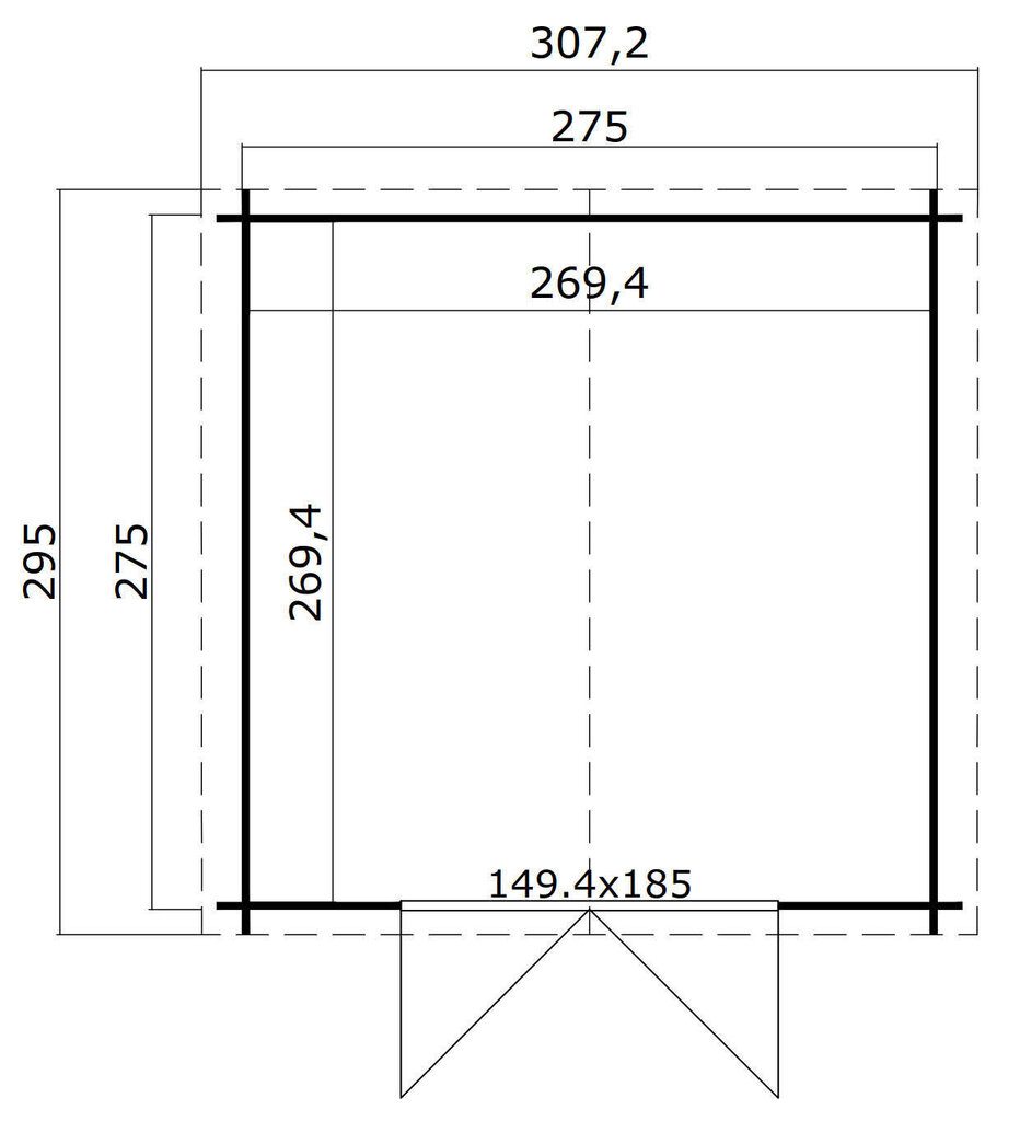 Vierasmaja Norah275 7,3 m² hinta ja tiedot | Piharakennukset | hobbyhall.fi