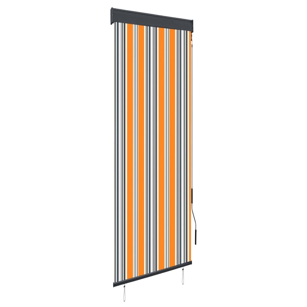 vidaXL Ulkorullaverho 60x250 cm keltainen ja sininen hinta ja tiedot | Rullaverhot | hobbyhall.fi