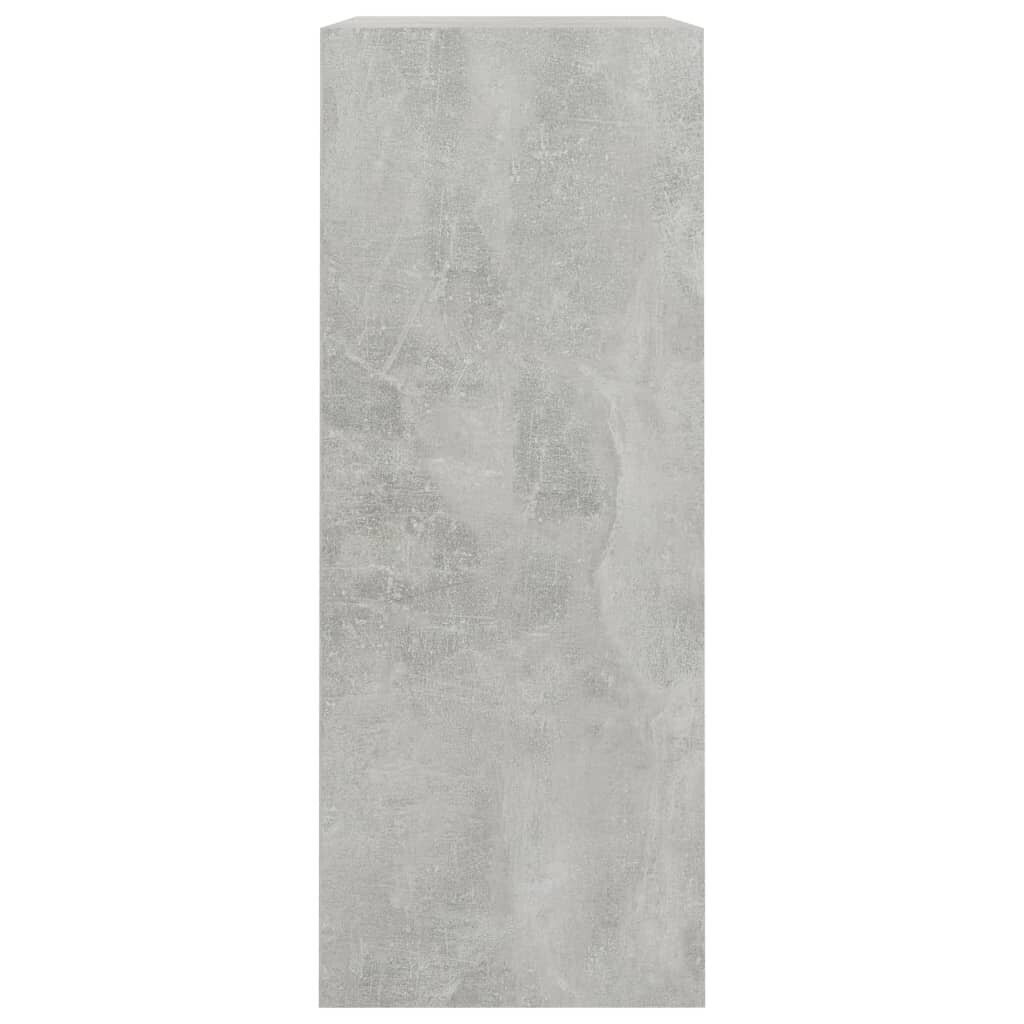 vidaXL 2-tasoinen kirjahylly betoninharmaa 80x30x76,5 cm lastulevy hinta ja tiedot | Hyllyt | hobbyhall.fi