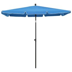 vidaXL Puutarhan aurinkovarjo tangolla 210x140 cm taivaansininen hinta ja tiedot | Aurinkovarjot ja markiisit | hobbyhall.fi