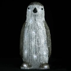 vidaXL LED-pingviini akryyli sisä- ja ulkokäyttöön 30 cm hinta ja tiedot | Joulukoristeet | hobbyhall.fi