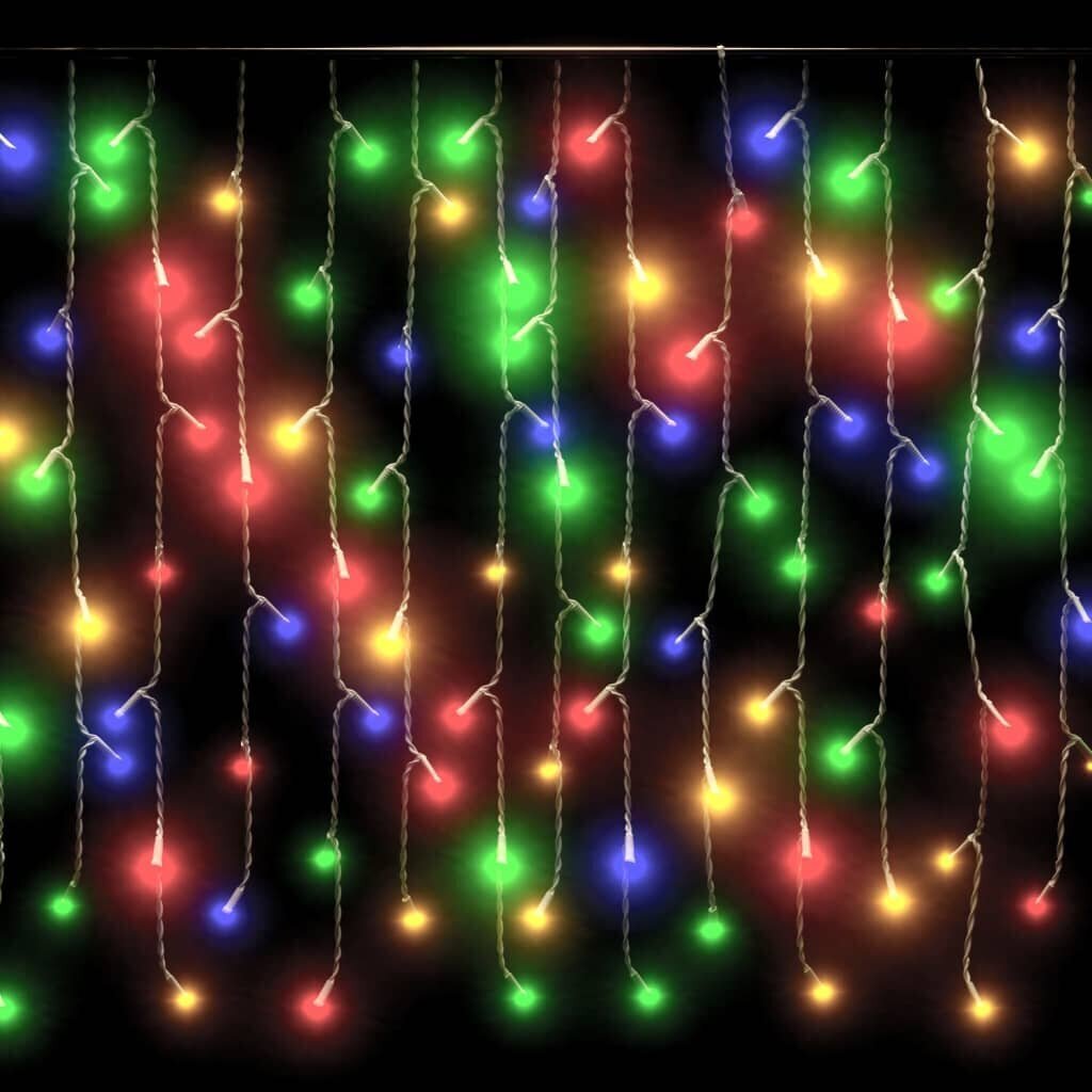 vidaXL LED-valonauhaverho jääpuikot 10 m 400 LEDiä värikäs 8 toimintoa hinta ja tiedot | Jouluvalot | hobbyhall.fi