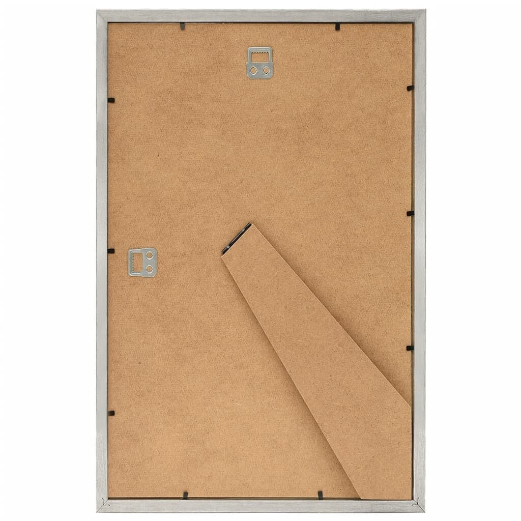 vidaXL Valokuvakehyskollaasi 3 kpl seinälle/pöydälle hopea 70x90cm MDF hinta ja tiedot | Valokuva-albumit -ja kehykset | hobbyhall.fi