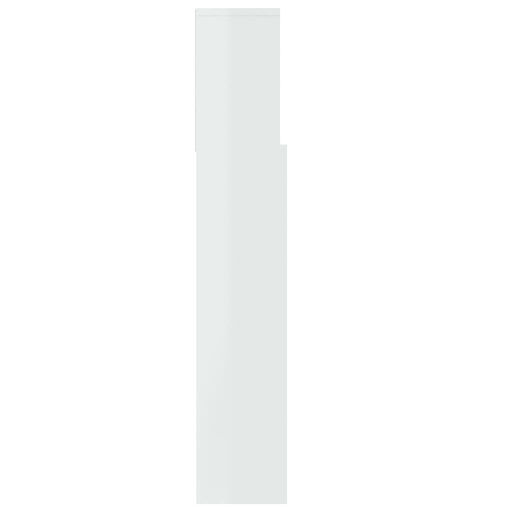 vidaXL Sängynpääty säilytystilalla korkeakiilto valk. 100x19x103,5 cm hinta ja tiedot | Sängyt | hobbyhall.fi