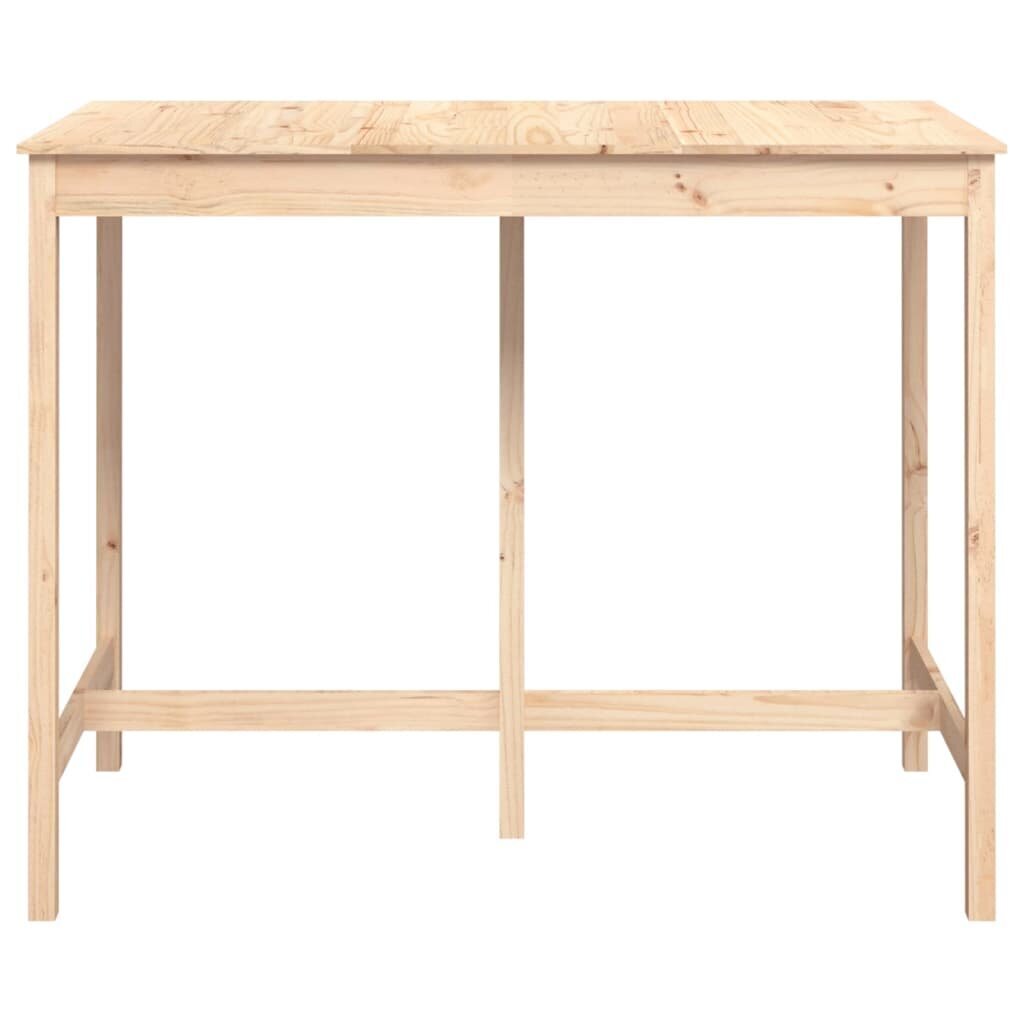 vidaXL Baaripöytä 140x80x110 cm täysi mänty hinta ja tiedot | Ruokapöydät | hobbyhall.fi