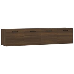 vidaXL Seinäkaapit 2 kpl ruskea tammi 60x36,5x35 cm tekninen puu hinta ja tiedot | Olohuoneen kaapit ja lipastot | hobbyhall.fi