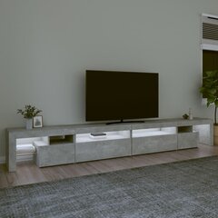 vidaXL TV-taso LED-valoilla betoninharmaa 290x36,5x40 cm hinta ja tiedot | TV-tasot | hobbyhall.fi