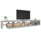 vidaXL TV-taso LED-valoilla betoninharmaa 290x36,5x40 cm hinta ja tiedot | TV-tasot | hobbyhall.fi