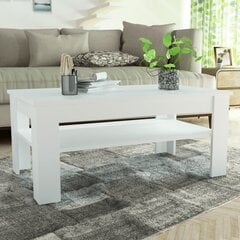 vidaXL Sohvapöytä Lastulevy 110x65x48 cm Valkoinen hinta ja tiedot | Sohvapöydät | hobbyhall.fi