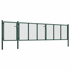 vidaXL Puutarhaportti teräs 500x75 cm vihreä hinta ja tiedot | Aidat ja tarvikkeet | hobbyhall.fi