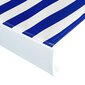 vidaXL Moottoroitu kasettimarkiisi 500x300 cm sininen ja valkoinen hinta ja tiedot | Aurinkovarjot ja markiisit | hobbyhall.fi