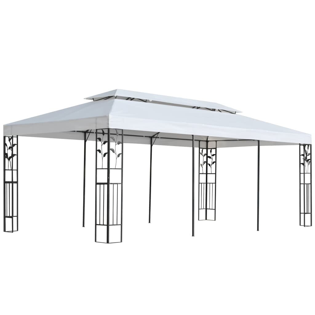 vidaXL Huvimaja 3x6 m valkoinen hinta ja tiedot | Puutarhapaviljongit | hobbyhall.fi