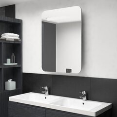 vidaXL LED kylpyhuoneen peilikaappi betoninharmaa 60x11x80 cm hinta ja tiedot | Kylpyhuonekaapit | hobbyhall.fi