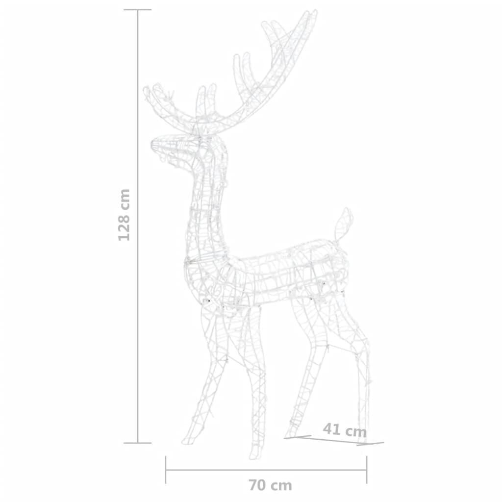 vidaXL Porojoulukoriste akryyli 140 LED-valoa 120 cm lämmin valkoinen hinta ja tiedot | Joulukoristeet | hobbyhall.fi