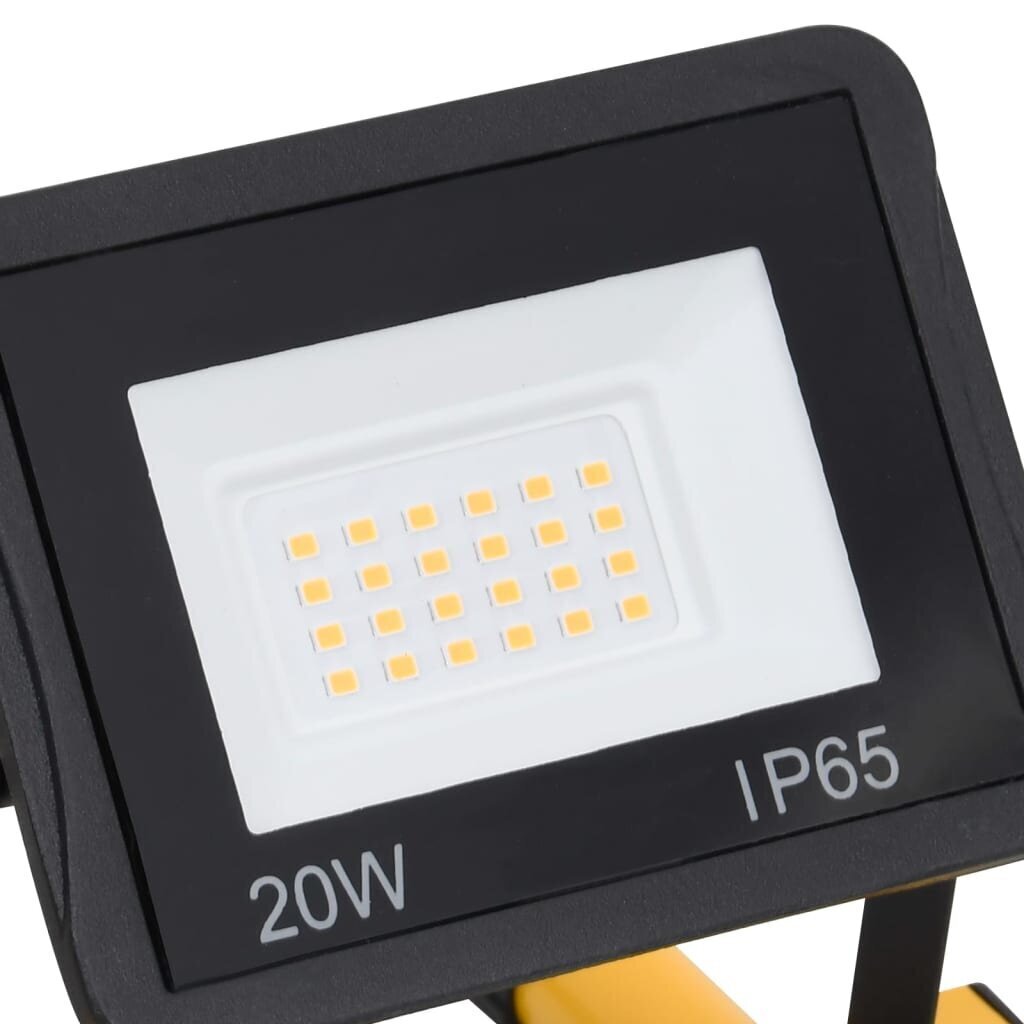 vidaXL LED-valonheitin kahvalla 2x20 W lämmin valkoinen hinta ja tiedot | Taskulamput ja valonheittimet | hobbyhall.fi