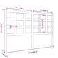 vidaXL Sängynpääty harmaa 156x4x100 cm täysi mänty hinta ja tiedot | Sängyt | hobbyhall.fi