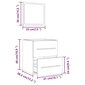 vidaXL Kylpyhuoneen kaappi peilillä betoninharmaa 41x38,5x48 cm hinta ja tiedot | Kylpyhuonekalusteet | hobbyhall.fi