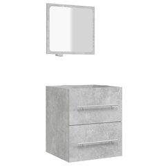 vidaXL Kylpyhuoneen kaappi peilillä betoninharmaa 41x38,5x48 cm hinta ja tiedot | Kylpyhuonekalusteet | hobbyhall.fi
