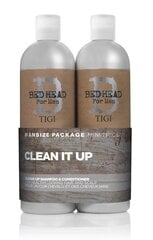 Set Tigi Bed Head For Men Clean It Up: shampoo 750 ml + hoitoaine 750 ml hinta ja tiedot | Tigi Hajuvedet ja kosmetiikka | hobbyhall.fi