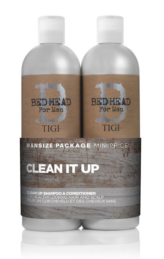 Set Tigi Bed Head For Men Clean It Up: shampoo 750 ml + hoitoaine 750 ml hinta ja tiedot | Shampoot | hobbyhall.fi