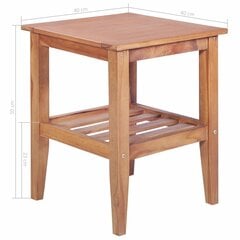 vidaXL Sohvapöytä 40x40x50 cm neliö täysi tiikki hinta ja tiedot | Sohvapöydät | hobbyhall.fi
