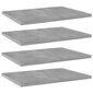 vidaXL Kirjahyllytasot 4 kpl betoninharmaa 40x30x1,5 cm lastulevy hinta ja tiedot | Hyllyt | hobbyhall.fi