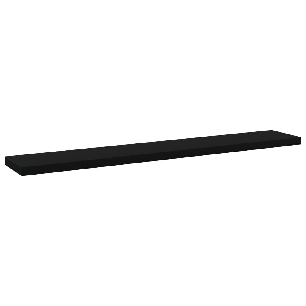 vidaXL Kirjahyllytasot 4 kpl musta 60x10x1,5 cm lastulevy hinta ja tiedot | Hyllyt | hobbyhall.fi