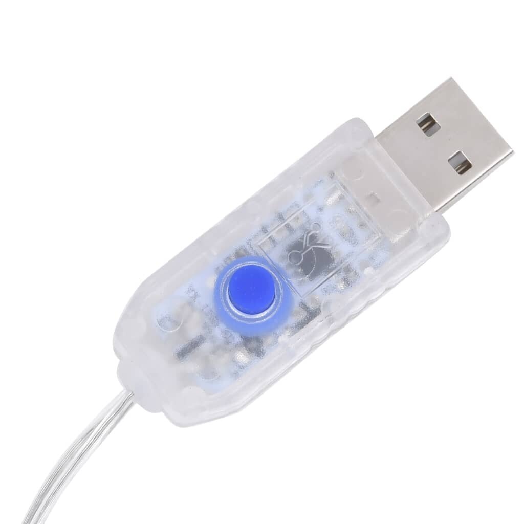 vidaXL LED-valonauhaverho keijuvalot 3x3 m 300xLED sininen 8 toimintoa hinta ja tiedot | Joulukoristeet | hobbyhall.fi