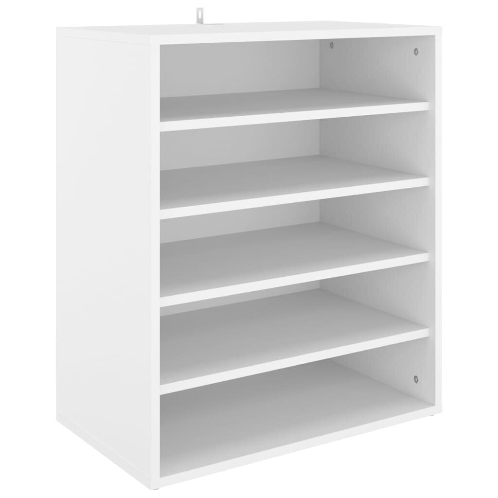 vidaXL Kenkäkaappi valkoinen 60x35x70 cm lastulevy hinta ja tiedot | Kenkäkaapit ja -hyllyt | hobbyhall.fi