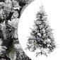 vidaXL Tekojoulukuusi lumihuurteella ja kävyillä 150 cm PVC ja PE hinta ja tiedot | Joulukuuset ja kranssit | hobbyhall.fi