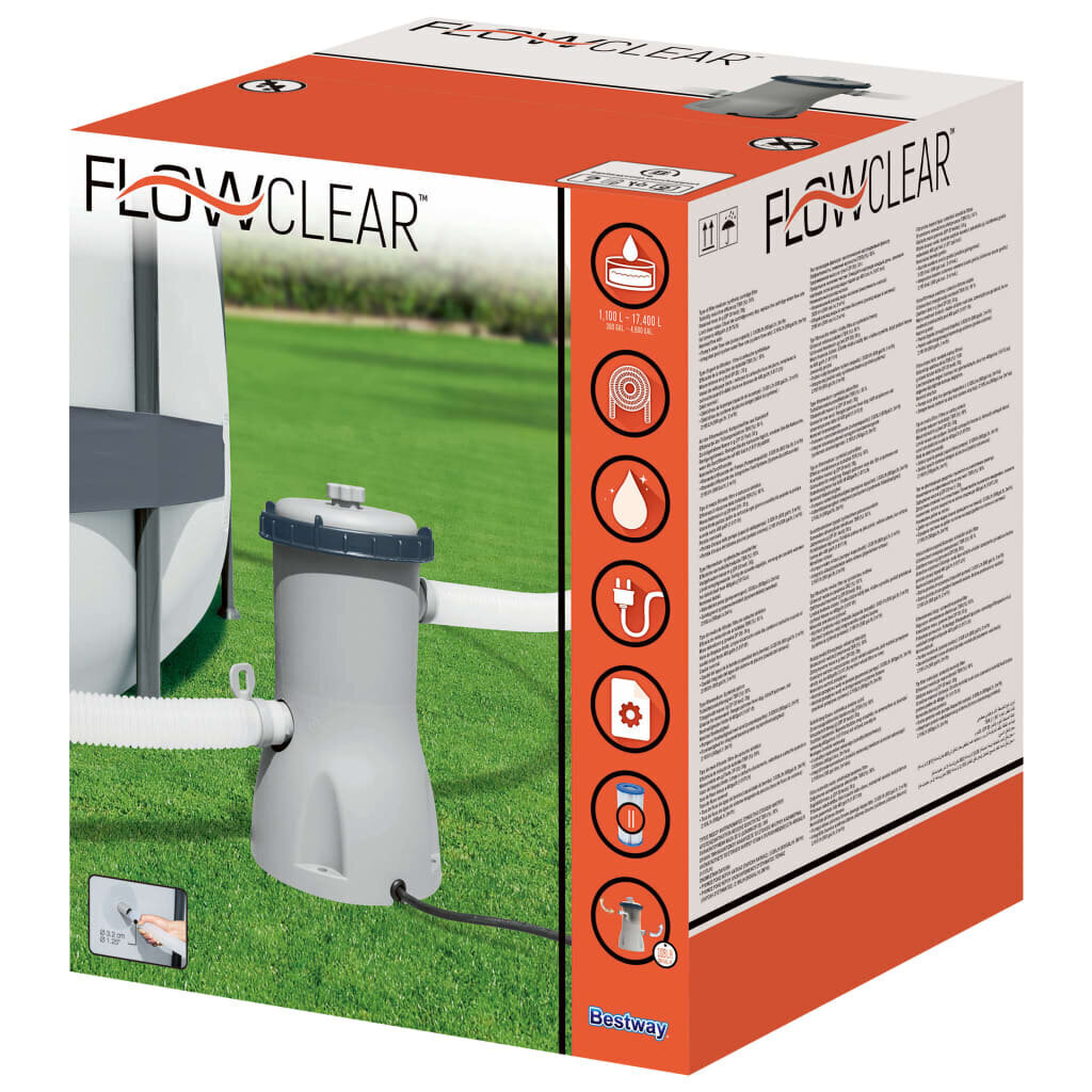 Bestway Flowclear uima-altaan suodatinpumppu 3028 l/h hinta ja tiedot | Uima-altaan suodattimet | hobbyhall.fi