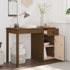 vidaXL Työpöytä hunajanruskea 100x50x75 cm täysi mänty hinta ja tiedot | Tietokonepöydät ja työpöydät | hobbyhall.fi