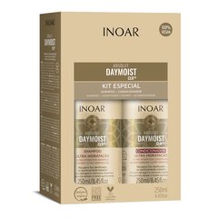 Hiustenhoitosarja kemiallisesti vaurioituneille hiuksille INOAR Daymoist Duo Kit: shampoo 250 ml + hoitoaine 250 ml hinta ja tiedot | Shampoot | hobbyhall.fi
