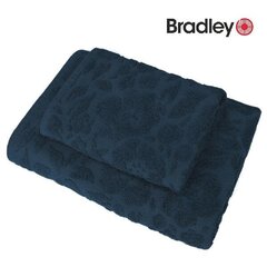 Bradley Froteepyyhe, 70 x 140 cm, kuvioitu, tummansininen, 3 kpl hinta ja tiedot | Pyyhkeet | hobbyhall.fi