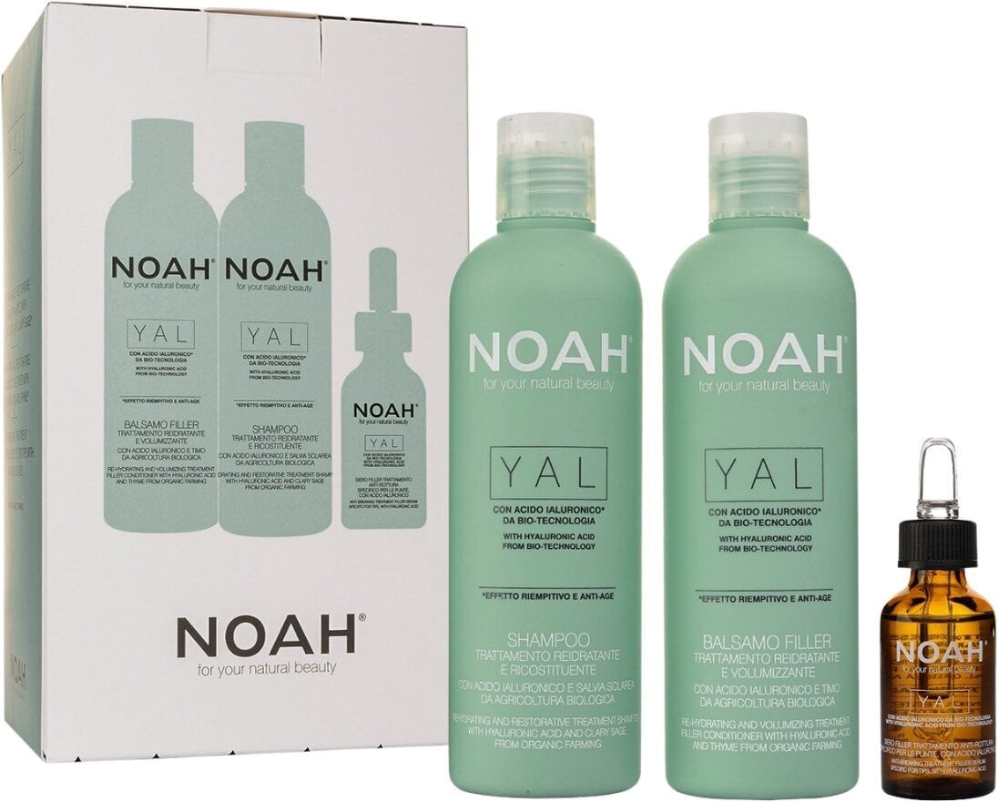 NOAH YAL Hair Repair Kit: Kosteuttava shampoo, 250 ml + kosteuttava hoitoaine, 250 ml + korjaava seerumi, 20 ml hinta ja tiedot | Shampoot | hobbyhall.fi
