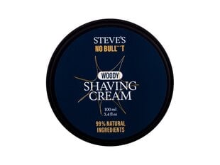 Parranajovoide Steve's No Bull***t Woody Shaving Cream, 100 ml hinta ja tiedot | Steve´s Hajuvedet ja kosmetiikka | hobbyhall.fi