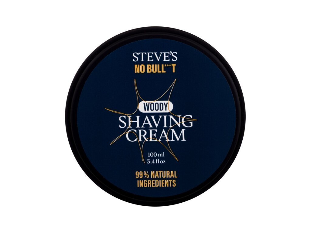 Parranajovoide Steve's No Bull***t Woody Shaving Cream, 100 ml hinta ja tiedot | Parranajo ja karvanpoisto | hobbyhall.fi