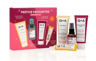 Q+A Festive Favourites kosmetiikkasetti: kasvovesi 75 ml + kasvoseerumi 30 ml + kasvovoide 75 ml + silmänympärysvoide 15 ml hinta ja tiedot | Q+A Hajuvedet ja kosmetiikka | hobbyhall.fi