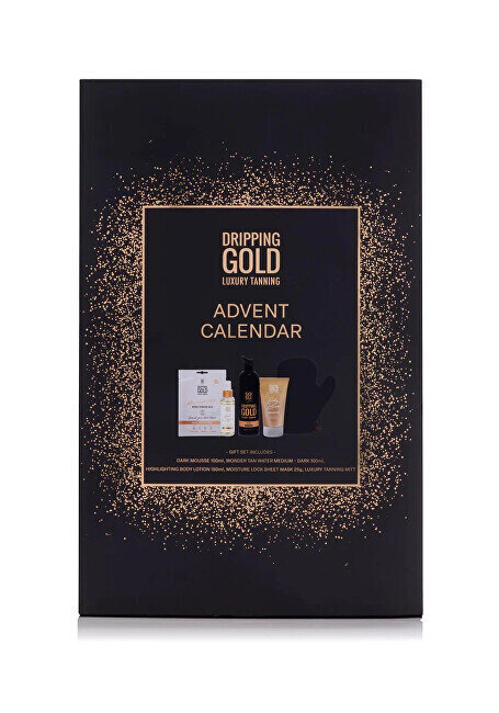 Joulukalenteri kosmetiikkasetti Dripping Gold Luxury Tanning hinta ja tiedot | Vartalovoiteet ja -emulsiot | hobbyhall.fi