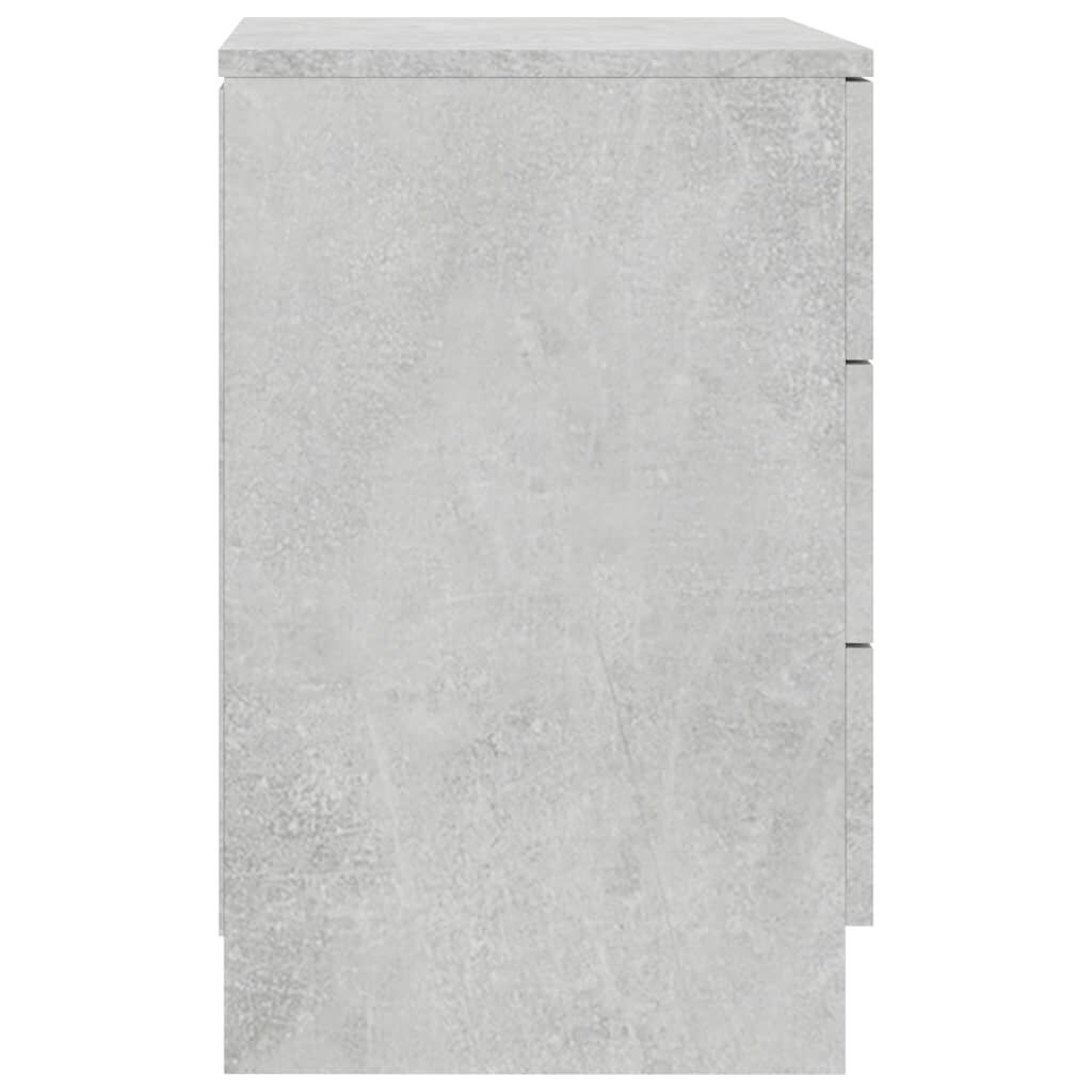 vidaXL Yöpöytä betoninharmaa 38x35x56 cm lastulevy hinta ja tiedot | Yöpöydät | hobbyhall.fi